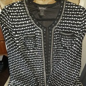 WHBM Embellished Chain Trim Sweater Blazer Jacket